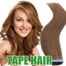 12-24" THICK Russian Tape In Human Hair Extensions Real Remy Skin Weft/FULL HEAD