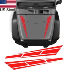 2pcs 31 Red Sport Racing Stripe Graphic Car Hood Vinyl Decals Stickers Decor 2pcs 31 Red Sport Racing Stripe Graphic Car Hood Vinyl Decals Stickers Decor