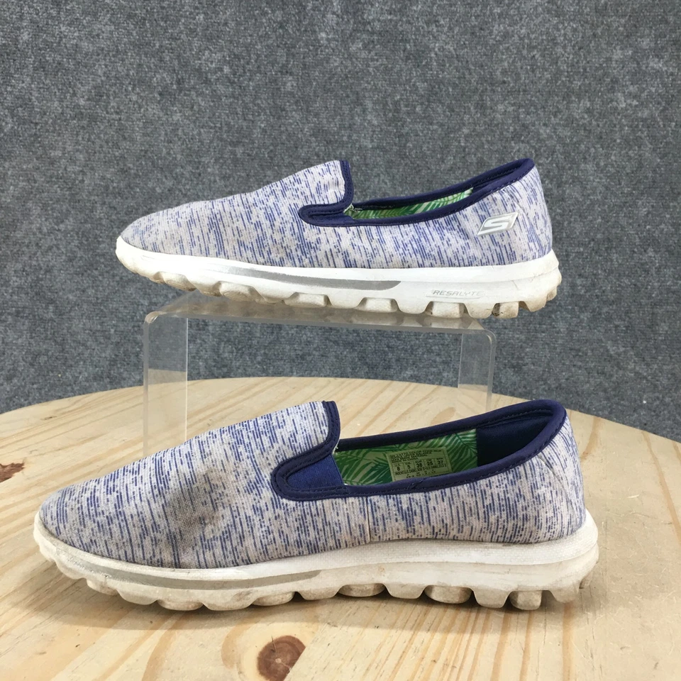 Zapatos Skechers Para Mujer 8 Performance Go Walk Joy Sin Cordones Azul Informal Tenis Bajos Foto 2 de 4