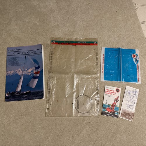 evergreen pacific Cruising Guide Washington State waters vintage texaco chart 7