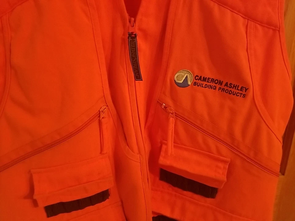 Chaleco utilitario Field & Stream naranja caza pesca talla M para hombre bolsillos concha Foto 4 de 4