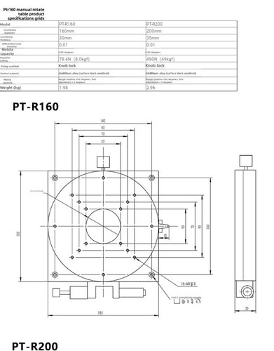 Manual Rotary Table Hollow Rotary Table Micro-adjustable 360 Degree Rotary Table - Picture 7 of 10