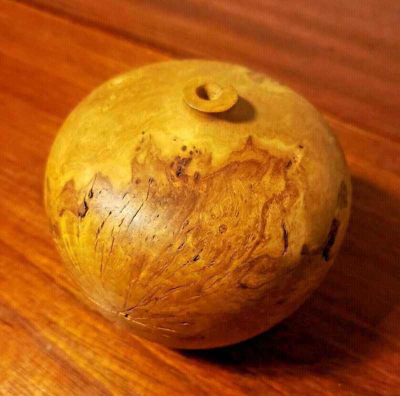 Beautiful vintage artist signed cottonwood vase, ca. 1970s