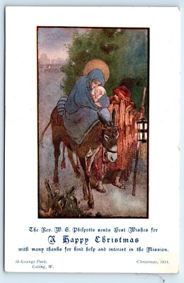 REVEREND W E PHILPOTTS AFRIKA MISSION 1911 FROHE WEIHNACHTEN RELIGIÖSE GRÜSSE