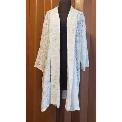 Eve & Maddie size 2XL white lace blouse cover 