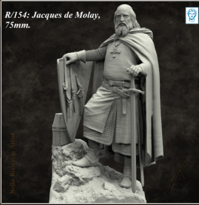 Jacques de Molay new by Alexandros Models painted figure 75 mm