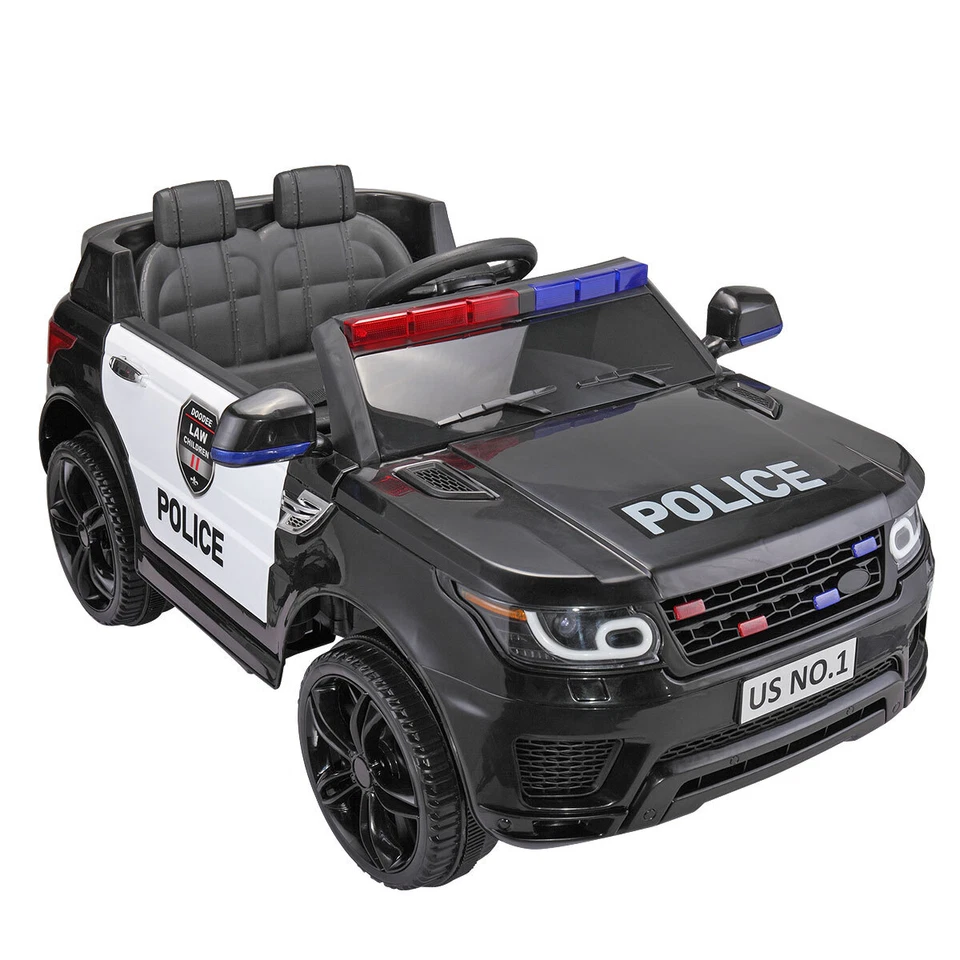 12V Ride on Police Car Parental Remote Control Powered Electric Truck KID GIFT - Image 2 of 4