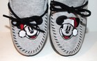 Embroider MICKEY MOUSE Xmas Slippers MOCCASINS Style SHOES Rubber Soles MEN 7-8 — photo 8