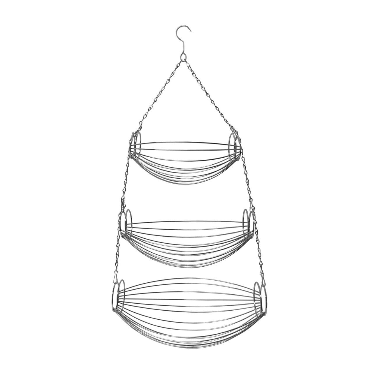 Linen Store 3 Tier Hanging Basket, Organizer for Plants, Fruit, Flowers, Vege...