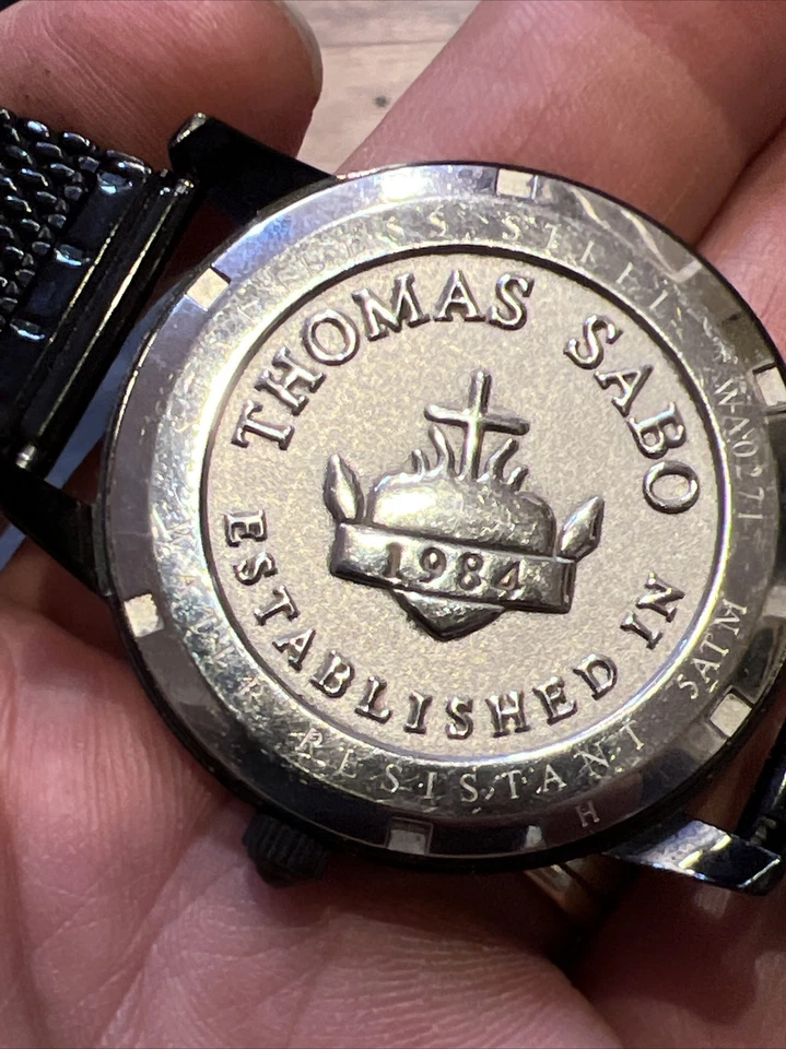 Thomas Sabo WA0271 BLACK MESH BAND ROSE GOLD PERFECT NEW ENERGIZER BATTERY - Image 4 of 4