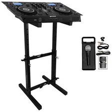 Gemini CDM-4000BT Dual DJ CD/USB Media Player w/Bluetooth/Mixer+Stand+Mic+Cable