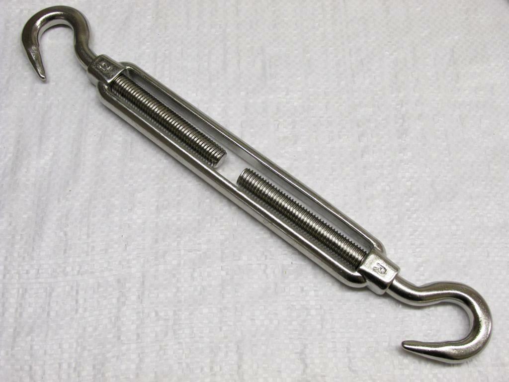 Hook Hook Open Body Turnbuckle Stainless Steel M10 (Wire Rope Rigging)
