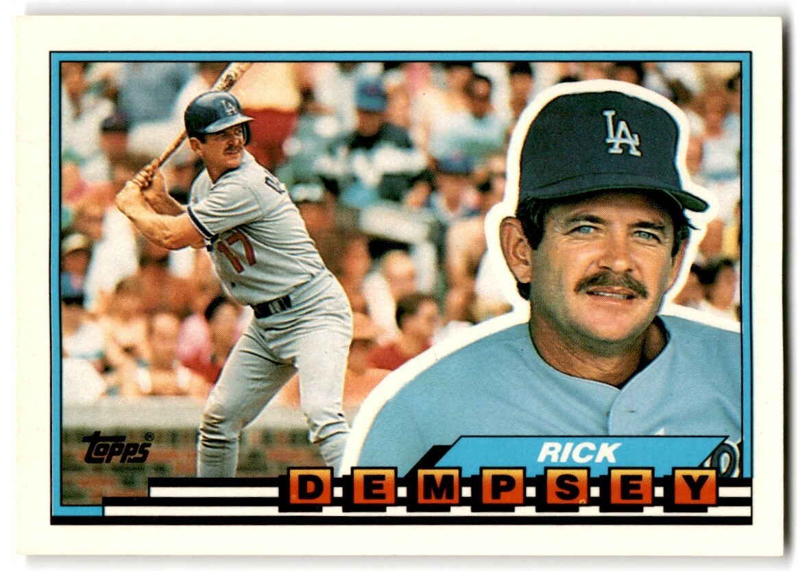 1989 Topps Big Rick Dempsey Los Angeles Dodgers #108