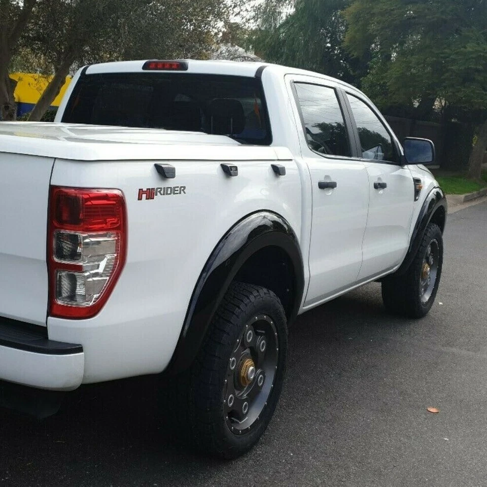 FENDER FLARES FITS FORD RANGER PX2 MK2 2015 - 2018 KIT GLOSS BLACK GUARD 3m tape - image 4 of 4