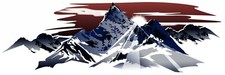 1 Rv Trailer Camper Mountain Scene Decal Graphic -630-7 1 Rv Trailer Camper Mountain Scene Decal Graphic -630-7