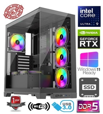 ULTRA 9 PC - INTEL ULTRA 9 285K 128G DDR5 RAM 2TB SSD NVIDIA GEFORCE RTX4090 24G