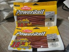 Berkley 6" Night Crawler PowerBait Soft Fishing Worms Natural Nightcrawler Color