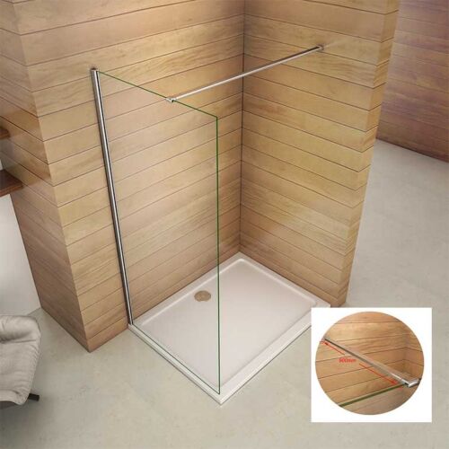 Classic Wet Room Shower Enclosure 8mm Glass Cubicle Screen Panel 1850 1950 2000