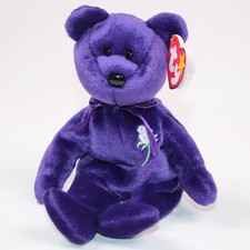 RARE TY Beanie Baby PRINCESS Diana Bear Original PE Pellets Made In China 1997