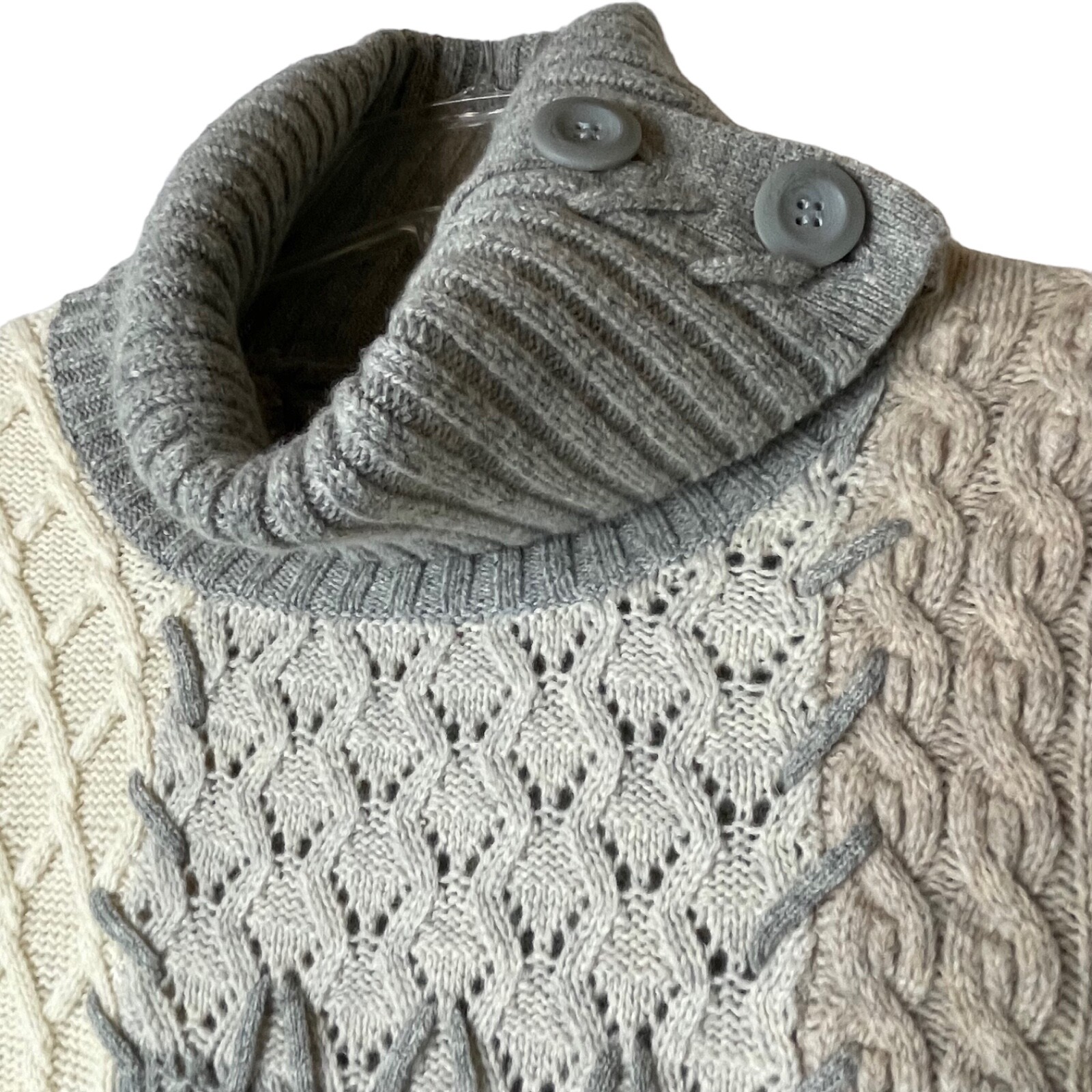 Sundance Lambswool Blend Patchwork Sweater Women’… - image 3