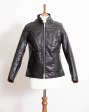 Women's Vintage Schott Leather Sportswear Jacket 8 Uk
