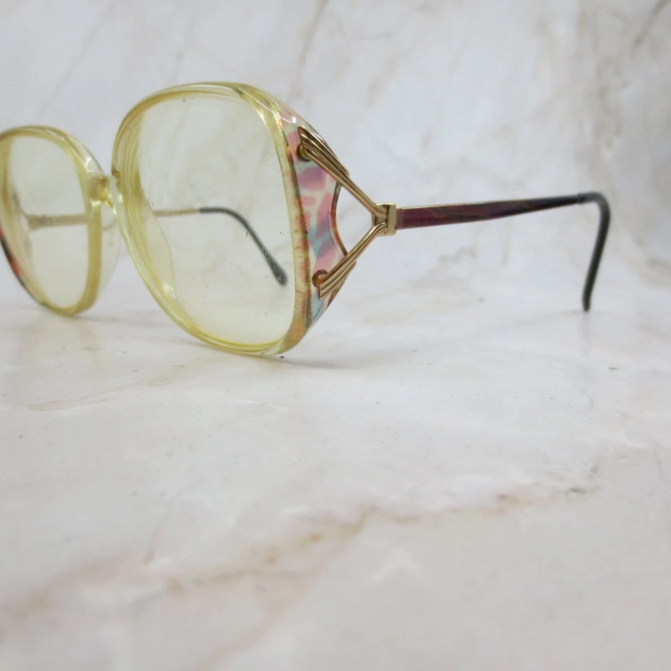 Marco de gafas Luxottica Skypink vintage para mujer borde completo transparente cuadrado 125 Foto 2 de 4