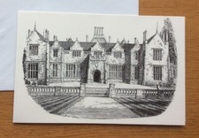 Vintage Black & White Blank Greetings Card, Dillington House College, Somerset