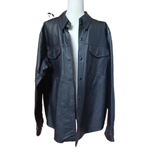 Bikers Dream Apparel Leather Jacket Mens 3XL Black Snap Pockets 3M Thinsulate 
