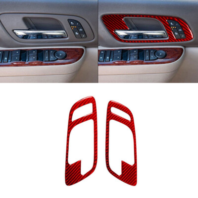 Red Carbon Fiber Climate Control Cover Trim For Silverado/tahoe/sierra 2007-2014