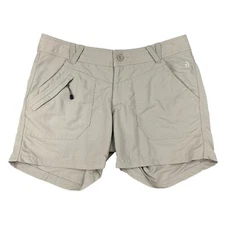 The North Face Shorts Womens 8 Beige Nylon Canvas Lightweight Utility Outdoor