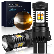 AUXITO Switchback LED Turn 7444 Signal AMBER WHITE AA Light Lamp Dual Color 7443
