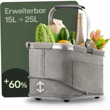 Praknu Einkaufskorb Faltbar 2in1 Erweiterbar ...