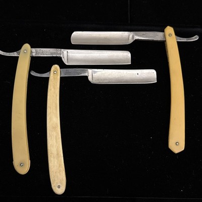 Vintage Lot of 3 - Solingen Germany Straight Razor s - Buart De-Luxe, M Junk NYC