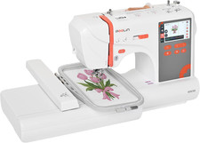 PooLin EOC03 Embroidery Machine 4x4 & 4x9.25 Embroidery Area for Beginners, Easy