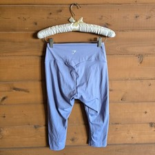 Gymshark Training Crop Leggings Light Blue Small Athleisure Gym Workout Pant