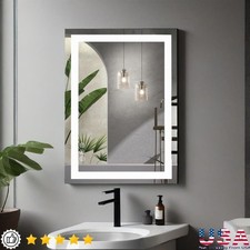 LED Bathroom Vanity Mirror Anti-Fog Backlit Adjustable Brightness 5x Magnifier
