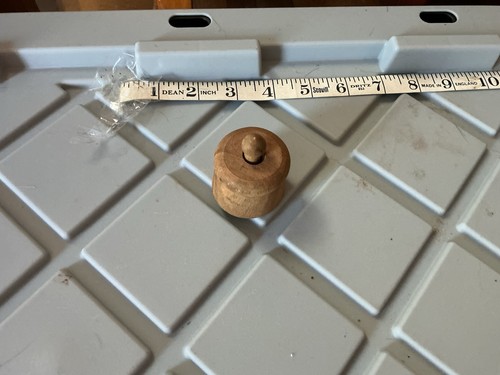 Vintage Small Wood Butter Cookie Mold Leaf Pattern