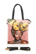 Bow Turban Girl Large Embellished Top Handle Bag
