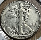 1938 D Walking Liberty Half Dollar VF