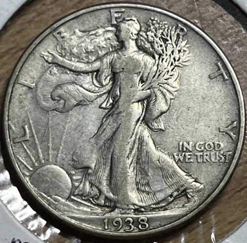 1938 D Walking Liberty Half Dollar VF