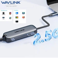 2500Mbps Gigabit Ethernet Adapter RJ45 LAN Network Hub 95W PD For Windows Mac