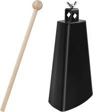 Cowbell Instrument for Drum Set 8 Inch Metal Steel Cow Bell Noise Maker