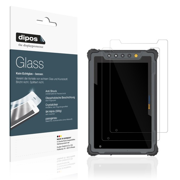 2X Schutzfolie FüR Onerugged Tablet M80J - Anti-Shock 9H Folie Dipos Glass-image