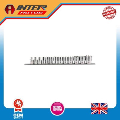 Draper Expert Imperial Socket on a Metal Rail, 1/2'' Sq. Dr. (13 Piece) 16498