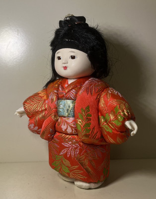 Japanese Vintage Geisha Hina Doll  7'' tall Handmade