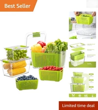 BPA-Free 3-Pack Fridge Organizer with Adjustable Vents - Freshness Guaranteed!