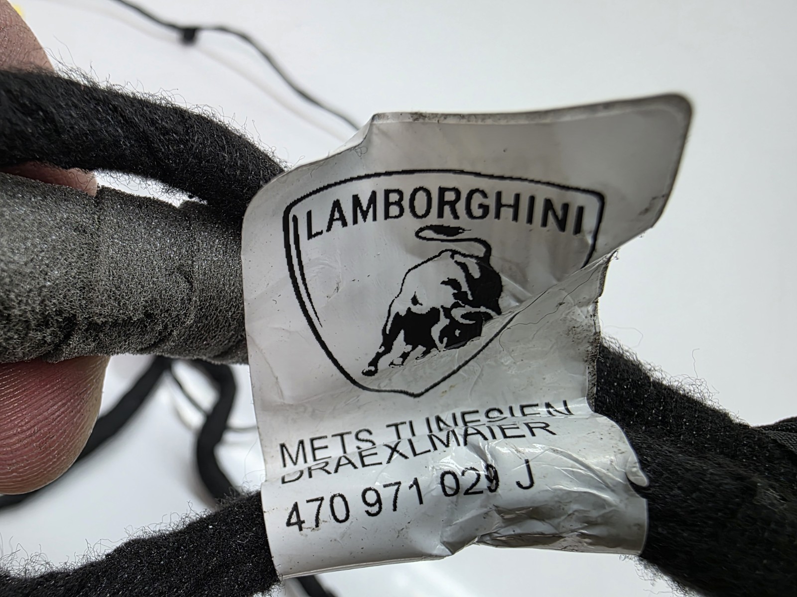 LAMBORGHINI AVENTADOR SVJ DRIVER LEFT SIDE DOOR WIRING HARNESS OEM 470971029J