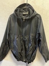 Under Armour Men's Full Zip Black Windbreaker Hooded Jacket Loose Fit Size L