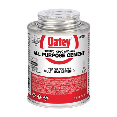#ad Oatey Clear All Purpose Cement For ABS CPVC PVC 8 oz $16.62