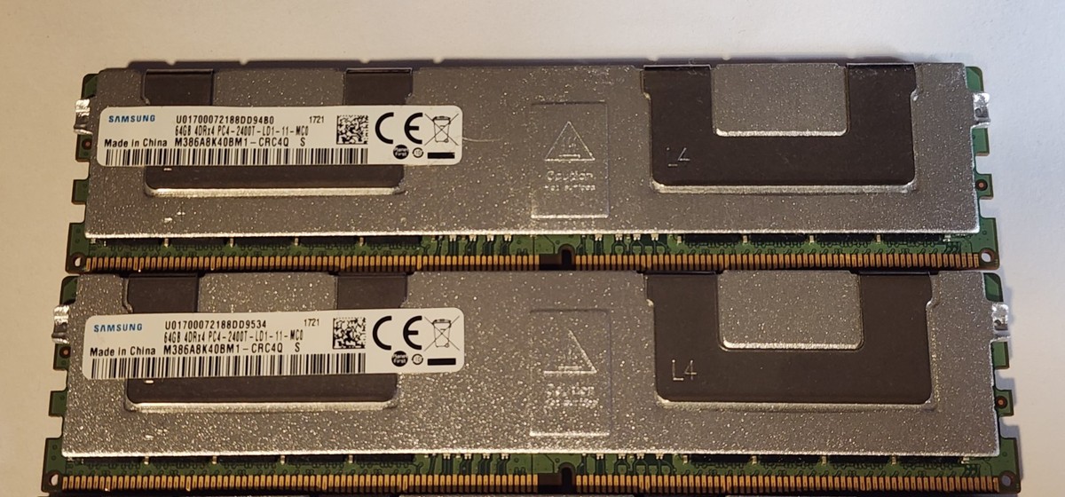 ムク　sar Samsung 64GB Single Stick DDR4 2400MHz DIMM ECC M386A8K40BM1-CRC4Q